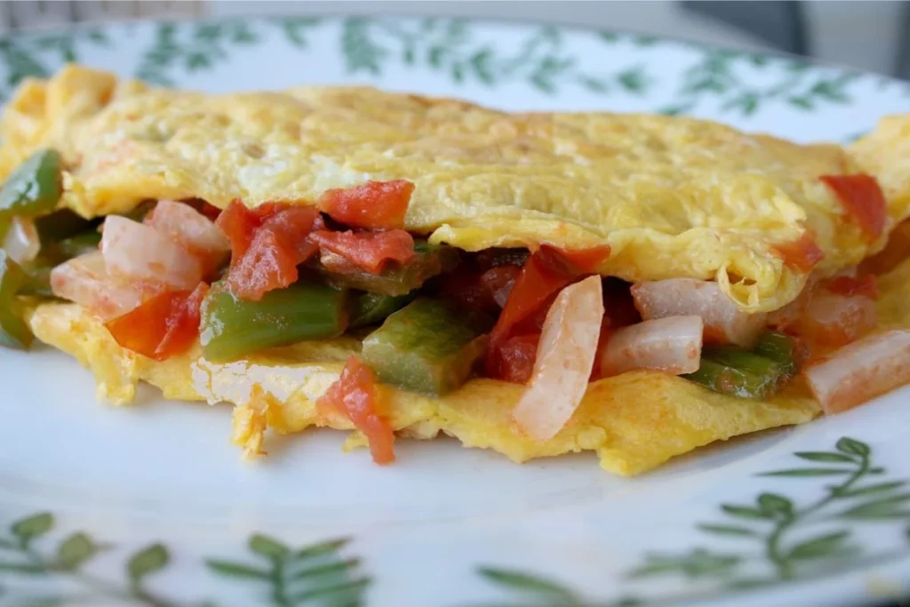 Omelete de Claras com Vegetais